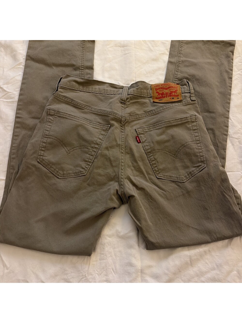 Levis 541 Athletic Taper Jeans Mens 30x34 Brown Medium Wash Stretch Denim Pants